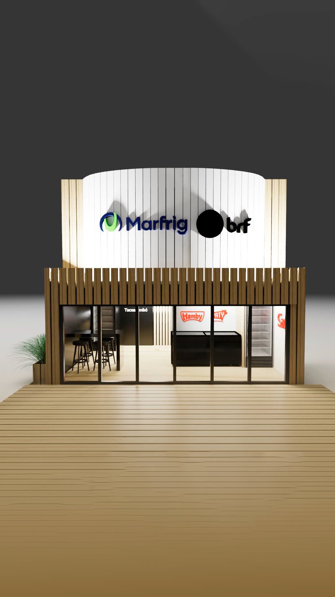 Stand Marfrig — render convencional